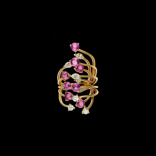 Accedi alla scheda di Bartorelli Italian Jewels ANELLO RAMI IN ORO ROSA CON ZAFFIRI ROSA E DIAMANTI - 3R00086DSPP