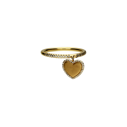 Accedi alla scheda di Bartorelli Italian Jewels Cuore - Anello e ciondolo in oro rosa 18 carati e diamanti bianchi taglio brillante - VR21646DP