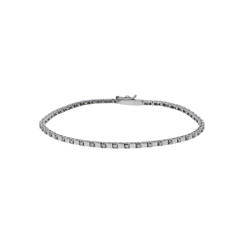 Accedi alla scheda di Bartorelli Italian Jewels Bracciale tennis in oro bianco 18 carati e diamanti bianchi taglio brillante - 5192670G