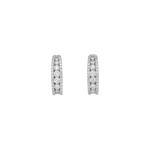 Accedi alla scheda di Bartorelli Italian Jewels ORECCHINI IN ORO BIANCO E DIAMANTI A MEZZO GIRO - B12155BB