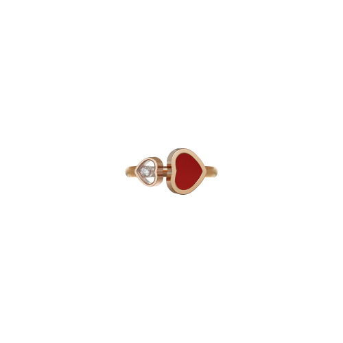 Accedi alla scheda di Chopard CHOPARD - HAPPY HEARTS - ANELLO IN ORO ROSA CON DIAMANTE E PIETRA ROSSA - 829482-5800 - 829482