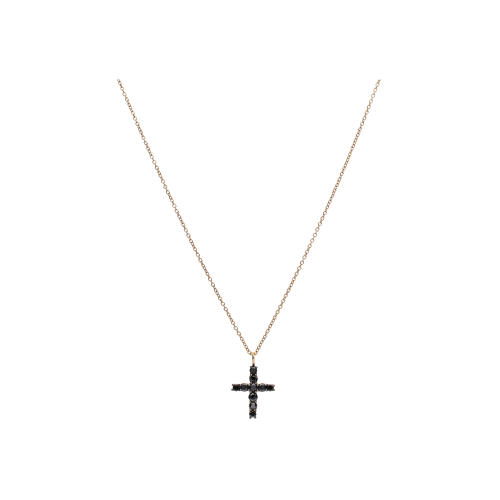 Accedi al prodotto correlato Bartorelli Italian Jewels COLLANA IN ORO ROSA CON PENDENTE CROCE IN PAV&Eacute; DI DIAMANTI NERI - 458737