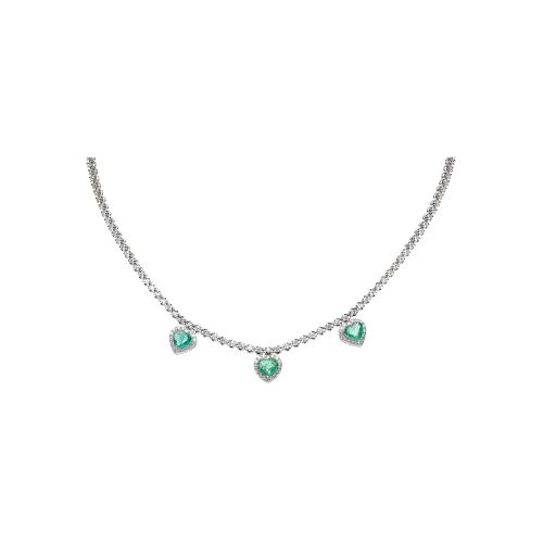 Accedi alla scheda di Bartorelli Italian Jewels GIROCOLLO TENNIS CON CUORI PENDENTI DI SMERALDO - AN2880/EM