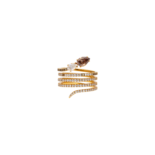 Accedi alla scheda di Bartorelli Italian Jewels ANELLO SERPENTE IN ORO ROSA CON DIAMANTI BIANCHI E DIAMANTI BROWN - 71950626