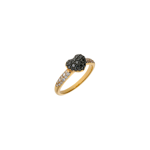 Accedi alla scheda di Bartorelli Italian Jewels ANELLO CUORE IN ORO ROSA CON DIAMANTI BIANCHI E DIAMANTI NERI - VR24854DKDP