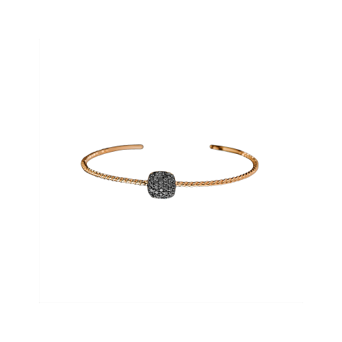 Accedi al prodotto correlato Bartorelli Italian Jewels BRACCIALE RIGIDO IN ORO ROSA CON ELEMENTO IN PAV&Eacute; DI DIAMANTI NERI - VB25533DKP