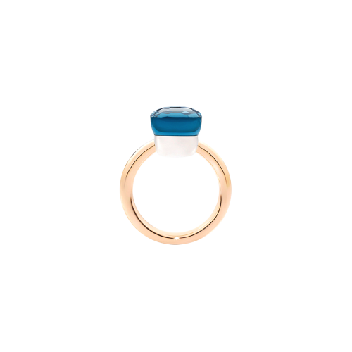 Accedi alla scheda di Pomellato ANELLO NUDO - ANELLO IN ORO ROSA CON CASTONE IN ORO BIANCO E TOPAZIO BLU LONDON SFACCETTATO - A.A110/O6/TL - PAA1100O6000000TL