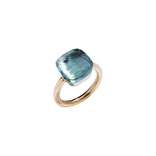 Accedi alla scheda di Pomellato ANELLO NUDO - ANELLO IN ORO ROSA CON CASTONE IN ORO BIANCO E TOPAZIO AZZURRO SFACCETTATO - A.B201/O6/OY - PAB2010O6000000OY