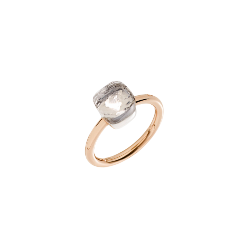 Accedi alla scheda di Pomellato ANELLO NUDO - ANELLO NUDO PETIT IN ORO ROSA CON CASTONE IN ORO BIANCO E TOPAZIO BIANCO SFACCETTATO - A.B403/O6/TB - PAB4030O6000000TB