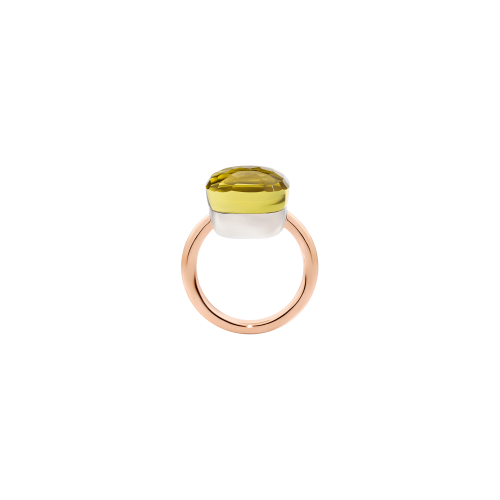Accedi alla scheda di Pomellato ANELLO NUDO - ANELLO IN ORO ROSA CON CASTONE IN ORO BIANCO E QUARZO LEMON SFACCETTATO - A.B704MO6/QL - A.B704MO6/QL