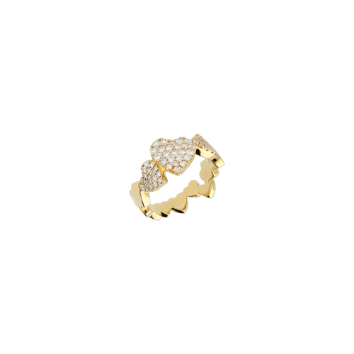 Accedi al prodotto correlato Bartorelli Italian Jewels ANELLO ORO ROSA CUORI CON DIAMANTI BIANCHI - VR26584DP