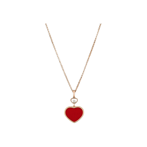 Accedi alla scheda di Chopard CHOPARD - COLLANA HAPPY HEARTS IN ORO ROSA ETICO, DIAMANTE E PIETRA ROSSA - 797482-5801 - 797482