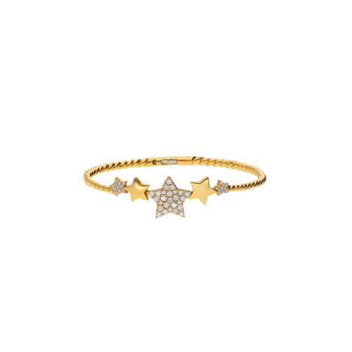 Accedi alla scheda di Bartorelli Italian Jewels BRACCIALE RIGIDO STELLE IN ORO ROSA CON PAV&Egrave; DI DIAMANTI BIANCHI - VB26964DP