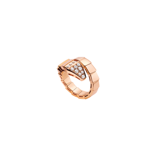 Accedi alla scheda di Bulgari ANELLO SERPENTI VIPER IN ORO ROSA CON PAV&Egrave; DI DIAMANTI - AN855318 - AN855318