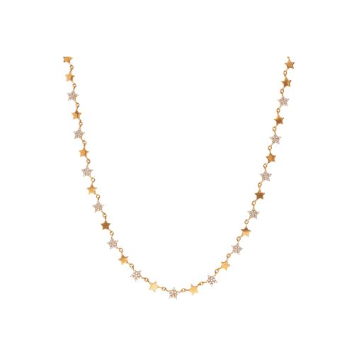 Accedi alla scheda di Bartorelli Italian Jewels COLLANA GIROCOLLO STELLINE IN ORO ROSA E PAV&Eacute; DI DIAMANTI ALTERNATI - C067/2/1