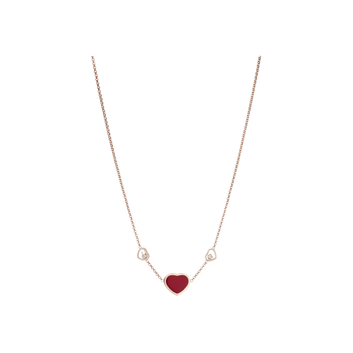 Accedi al prodotto correlato Chopard CHOPARD - COLLANA HAPPY HEARTS IN ORO ROSA ETICO, DIAMANTI, PIETRA ROSSA - 81A082-5801 - 81A082