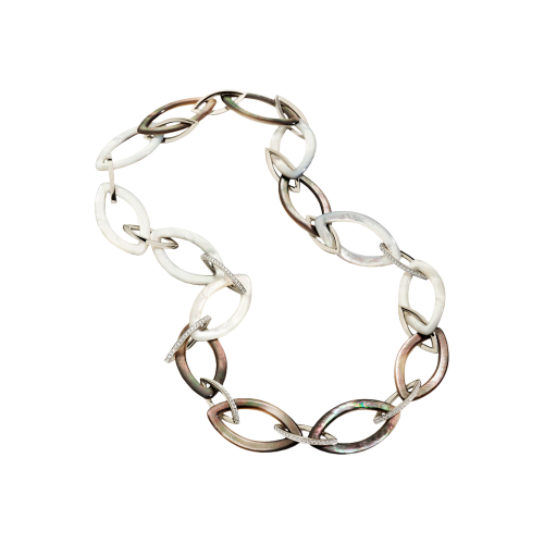 Accedi alla scheda di Vhernier CATENA POP IN ORO BIANCO 18K NON RODIATO, DIAMANTI, MADREPERLA BIANCA E MADREPERLA GRIGIA - PG1266CL220