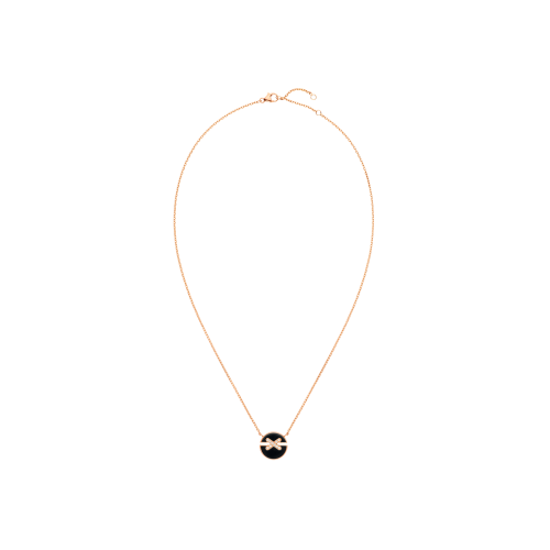 Accedi alla scheda di Chaumet CHAUMET - COLLANA JEUX DE LIENS HARMONY ONYX MODELLO PICCOLO IN ORO ROSA CON DIAMANTI E ONICE - 084426 - 084426