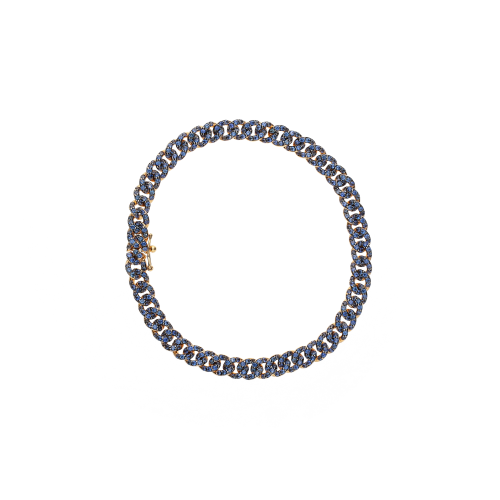 Accedi alla scheda di Bartorelli Italian Jewels BRACCIALE GROUMETTE IN ORO ROSA FULL PAV&Eacute; DI ZAFFIRI BLU - VB28057SBLP