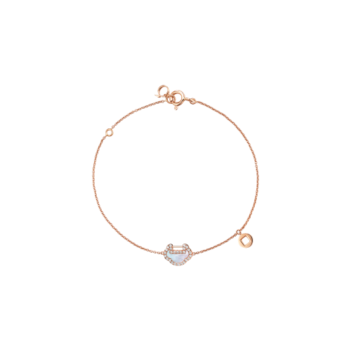Accedi alla scheda di Qeelin BRACCIALE PETITE YU YI IN ORO ROSA CON DIAMANTI E MADREPERLA - YY-BR0002B-RGDMOP - YYBPT2ERGMP