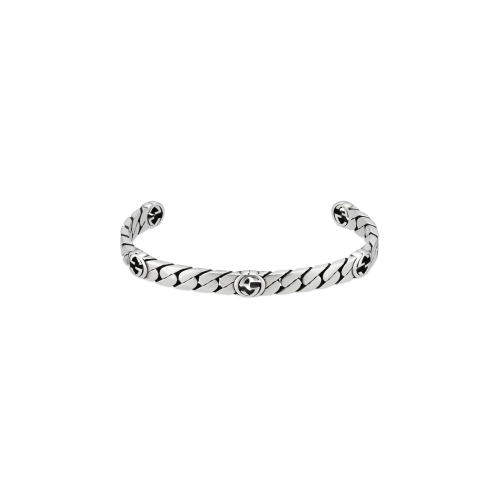 Accedi alla scheda di Gucci BRACCIALE CUFF GUCCI INTERLOCKING IN ARGENTO - YBA6615260010