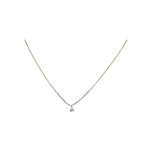 Accedi alla scheda di Bartorelli Italian Jewels COLLANA GIROCOLLO IN ORO ROSA CON DIAMANTI E DIAMANTE PENDENTE GOCCIA - C069/32-G