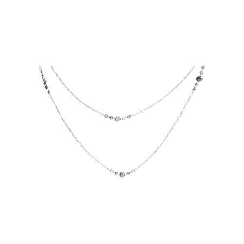 Accedi alla scheda di Bartorelli Italian Jewels COLLANA DOPPIO GIRO IN ORO BIANCO CON DIAMANTI GRIGI - C065/6-B