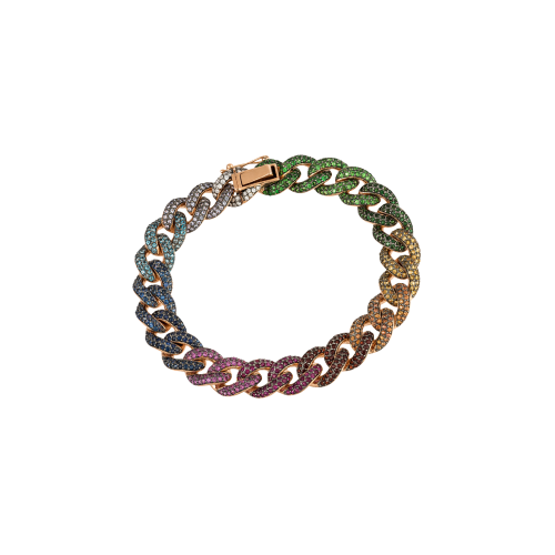 Accedi alla scheda di Bartorelli Italian Jewels BRACCIALE GROUMETTE RAINBOW IN ORO ROSA E ZAFFIRI MULTICOLOR - AB2165/MCS