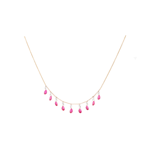 Accedi alla scheda di Bartorelli Italian Jewels COLLANA IN ORO ROSA CON PENDENTI DIAMANTI E RUBINI - C069/28/4-RB
