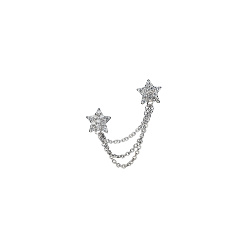 Accedi al prodotto correlato Bartorelli Italian Jewels ORECCHINO STELLA SINGOLO IN ORO BIANCO A DOPPIO FORO CON DIAMANTI BIANCHI - O273/14-S-B