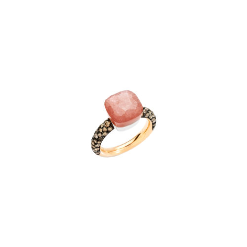 Accedi alla scheda di Pomellato POMELLATO - ANELLO NUDO IN ORO ROSA E BIANCO CON ADULARIA ORANGE E DIAMANTI BROWN - PAC0040O6BKRBRADO - PAC0040O6BKRBRADO