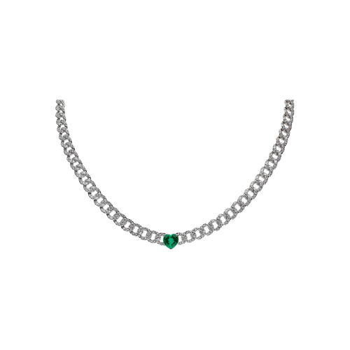 Accedi alla scheda di Bartorelli Italian Jewels COLLANA GIROCOLLO GROUMETTE IN ORO BIANCO CON DIAMANTI E SMERALDO CUORE (CERT. ORIG.) - 234-5631-G