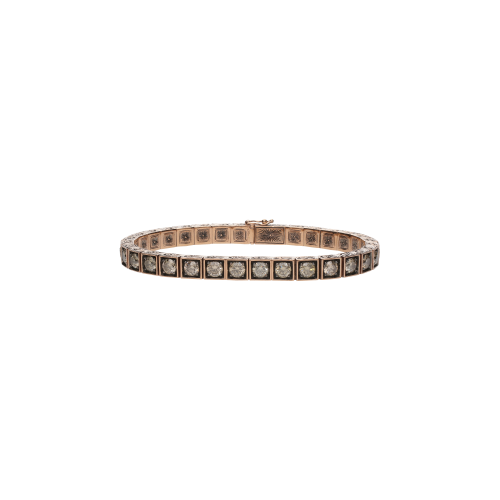 Accedi alla scheda di Bartorelli Italian Jewels BRACCIALE TENNIS IN ORO ROSA CON DIAMANTI BROWN - VB26536DBP09
