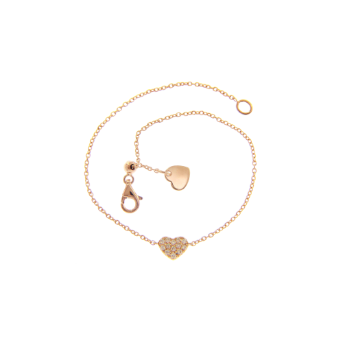 Accedi alla scheda di Bartorelli Italian Jewels BRACCIALE CUORE IN ORO ROSA CON PAV&Eacute; DI DIAMANTI - BABR049