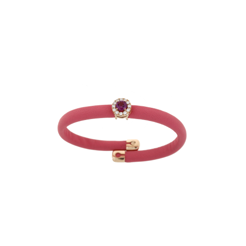 Accedi alla scheda di Bartorelli Italian Jewels BRACCIALE IN PELLE ROSA CON ELEMENTI IN ORO ROSA, DIAMANTI E RODOLITE - 1PU0032122/1
