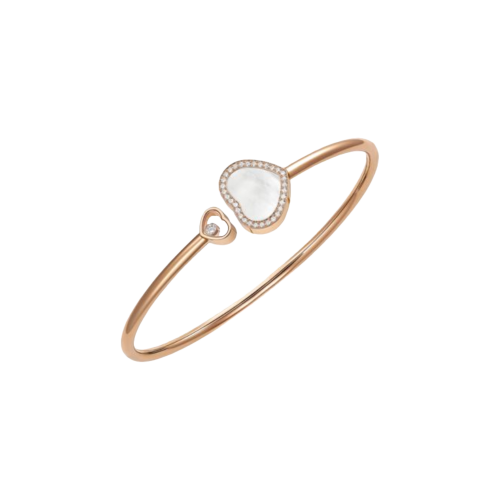 Accedi alla scheda di Chopard CHOPARD - HAPPY HEARTS - BRACCIALE GIUNCO IN ORO ROSA ETICO, DIAMANTI, MADREPERLA - 85A074-5300 - 85A074