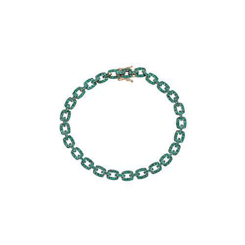 Accedi alla scheda di Bartorelli Italian Jewels BRACCIALE A MAGLIA IN ORO ROSA E SMERALDI NATURALI - VB28529EMPS