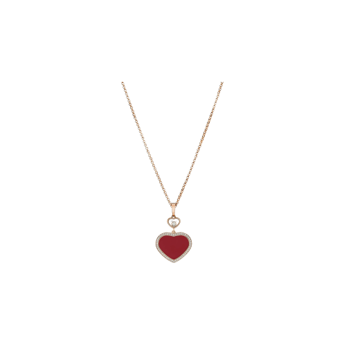 Accedi alla scheda di Chopard CHOPARD - HAPPY HEARTS - COLLANA IN ORO ROSA ETICO, DIAMANTE, PIETRA ROSSA - 79A074-5801 - 79A074