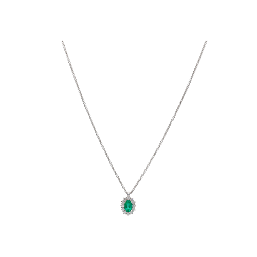 Accedi alla scheda di Bartorelli Italian Jewels COLLANA IN ORO BIANCO CON PENDENTE SMERALDO E DIAMANTI - 234-C5028-6-4-SM