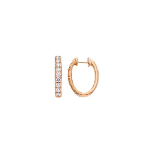 Accedi alla scheda di Bartorelli Italian Jewels ORECCHINI CERCHIO OVALE IN ORO ROSA E DIAMANTI - VE28786DPS