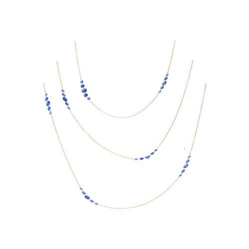 Accedi alla scheda di Bartorelli Italian Jewels COLLANA LUNGA IN ORO ROSA CON ZAFFIRI BLU - C065/6-ZB