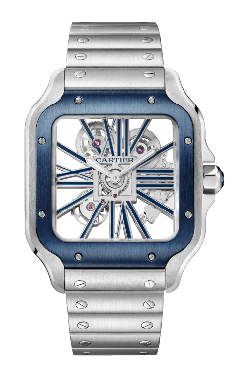 Accedi alla scheda di Cartier SANTOS DE CARTIER, MODELLO GRANDE, SCHELETRATO, ACCIAIO, MANUALE - WHSA0026