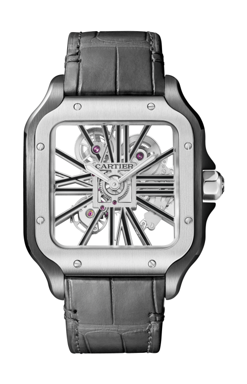 Accedi alla scheda di Cartier SANTOS DE CARTIER, MODELLO GRANDE, SCHELETRATO, ACCIAIO, MANUALE - WHSA0027
