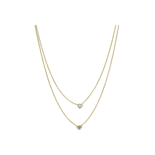 Accedi alla scheda di Bartorelli Italian Jewels COLLANA A DUE FILI IN ORO GIALLO CON DIAMANTI CUORE FANCY YELLOW - C069/20/5/DY