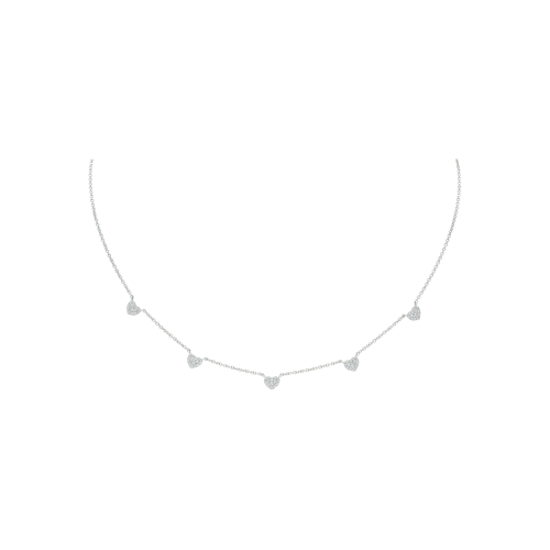 Accedi alla scheda di Bartorelli Italian Jewels GIROCOLLO CUORI IN ORO BIANCO E DIAMANTI - C054/4/1