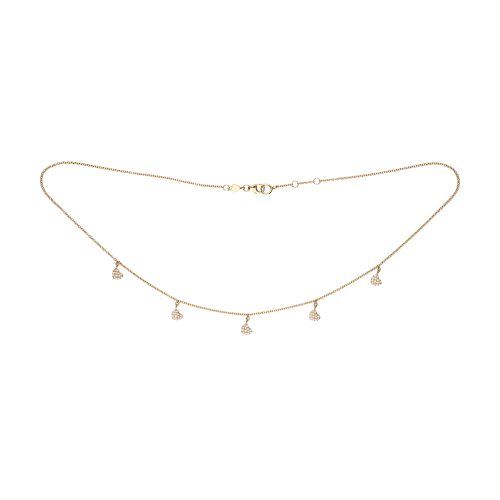 Accedi alla scheda di Bartorelli Italian Jewels COLLANA GIROCOLLO IN ORO ROSA CON CUORI PENDENTI IN PAV&Eacute; DI DIAMANTI - C054/4-C