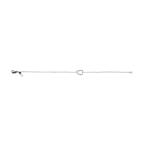 Accedi alla scheda di Bartorelli Italian Jewels BRACCIALE IN ORO BIANCO CON CUORE SILHOUETTE IN PAV&Eacute; DI DIAMANTI - B035/2-D