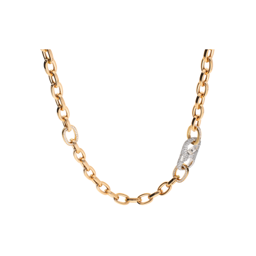 Accedi alla scheda di Bartorelli Italian Jewels COLLANA IN ORO ROSA E  DIAMANTI CON CHIUSURA IN ORO BIANCO FULL PAV&Eacute; DI DIAMANTI - 000-5264NS