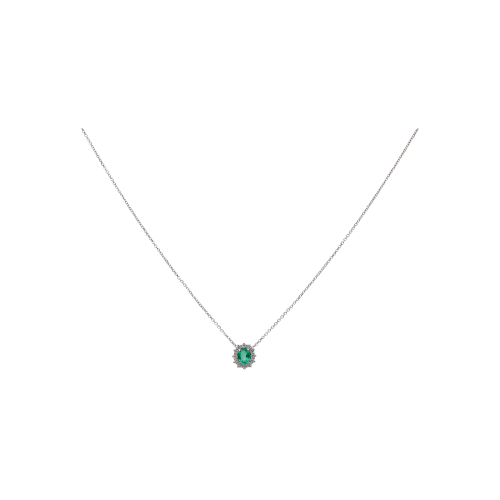 Accedi alla scheda di Bartorelli Italian Jewels COLLANA IN ORO BIANCO CON PENDENTE ROSETTA SMERALDO E DIAMANTI - 0005240S12
