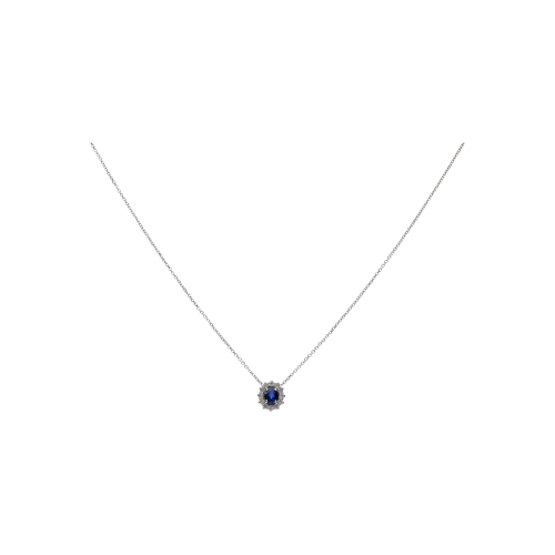 Accedi alla scheda di Bartorelli Italian Jewels COLLANA IN ORO BIANCO CON PENDENTE ROSETTA ZAFFIRO E DIAMANTI - 0005240Z12